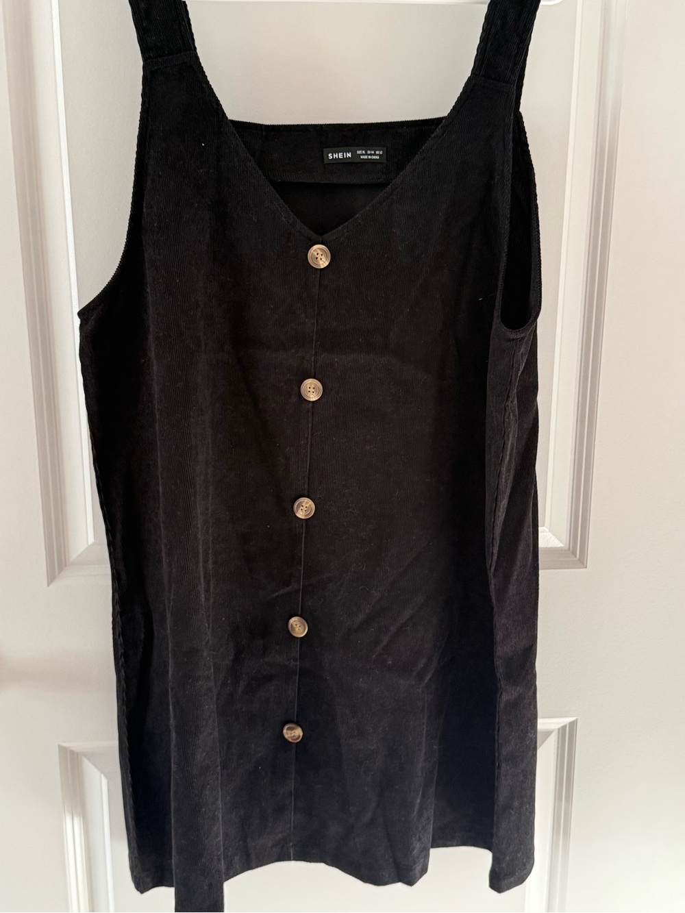 SHEIN Black Button-Front Mini Dress